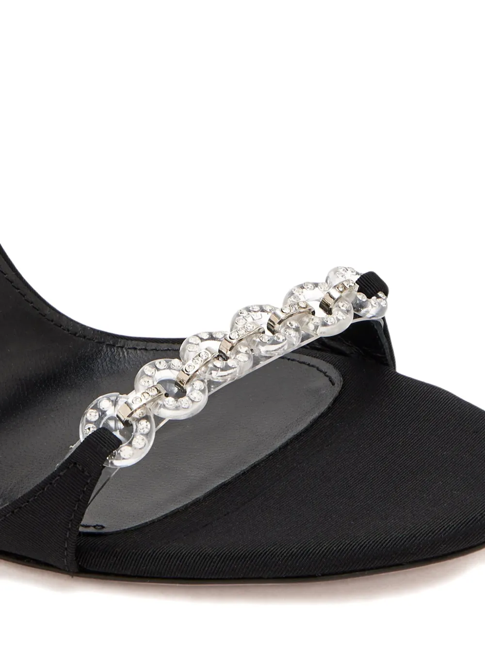 Aquazzura 105mm embellished stiletto heeled sandals Black