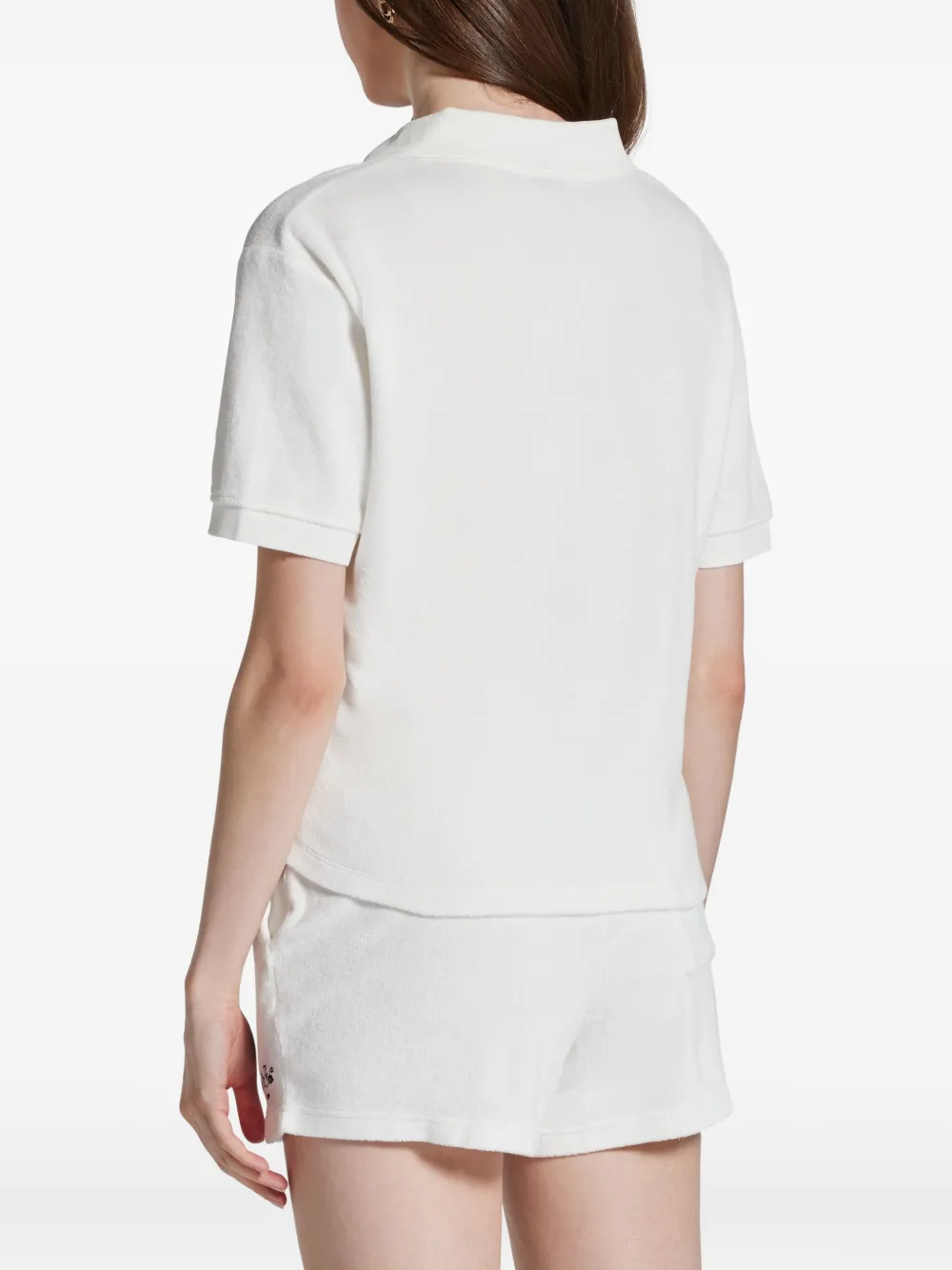 Sporty & Rich Polotop met geborduurd logo Wit