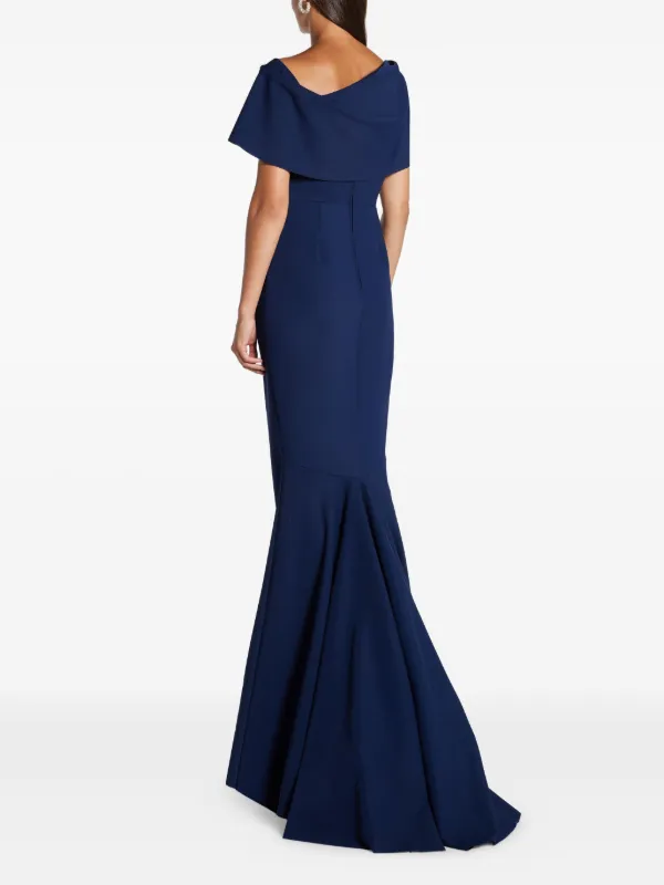 Greta Constantine Oseph Draped Gown | Blue | FARFETCH
