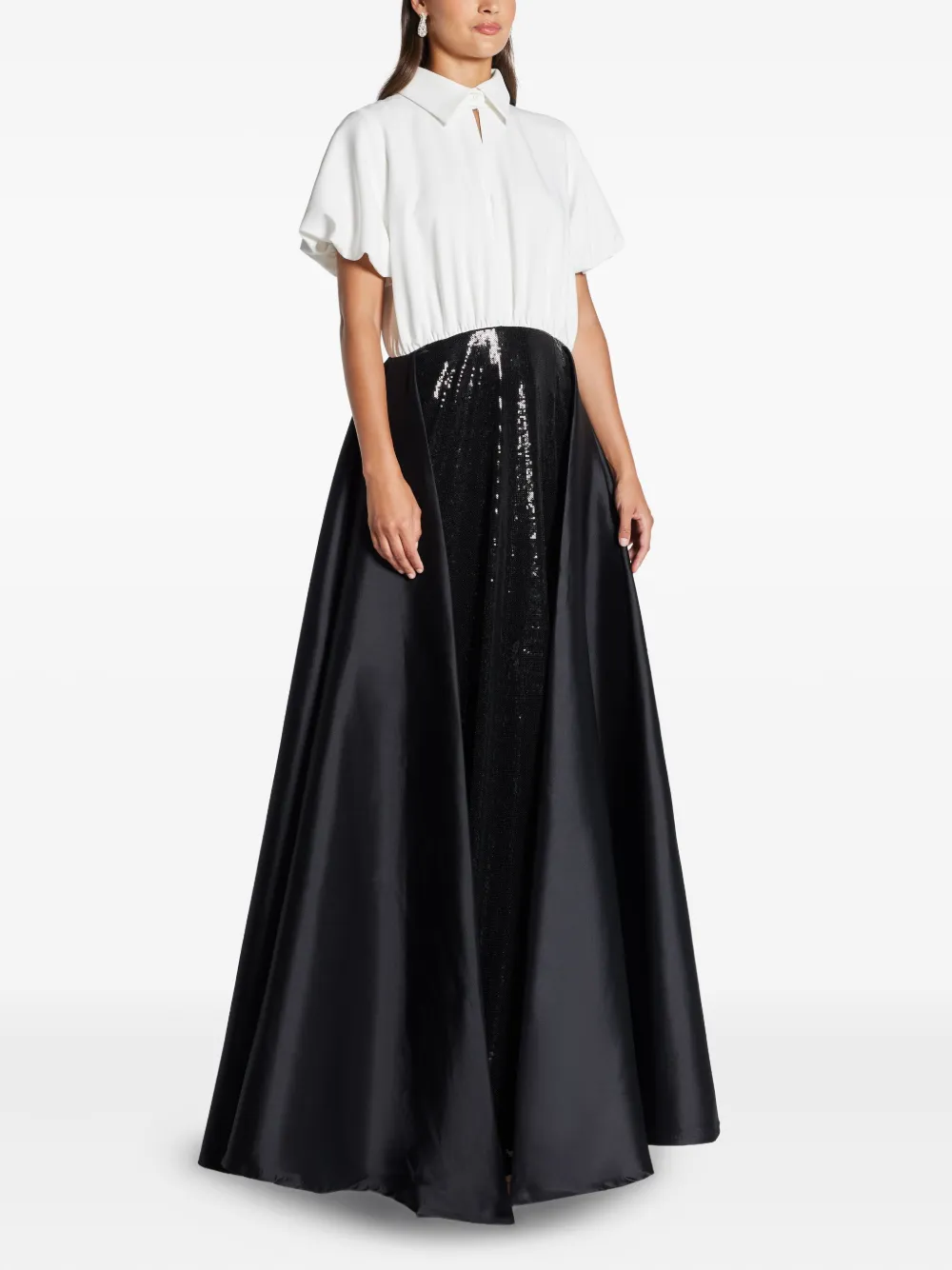 Greta Constantine Champneys maxi-jurk met pailletten Zwart