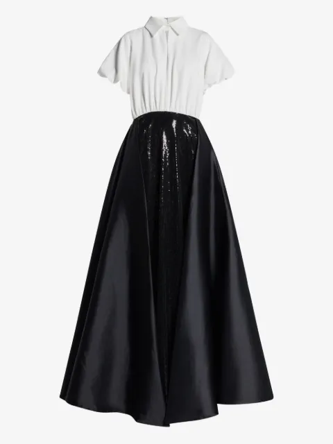 Greta Constantine Champneys sequin-panel maxi dress