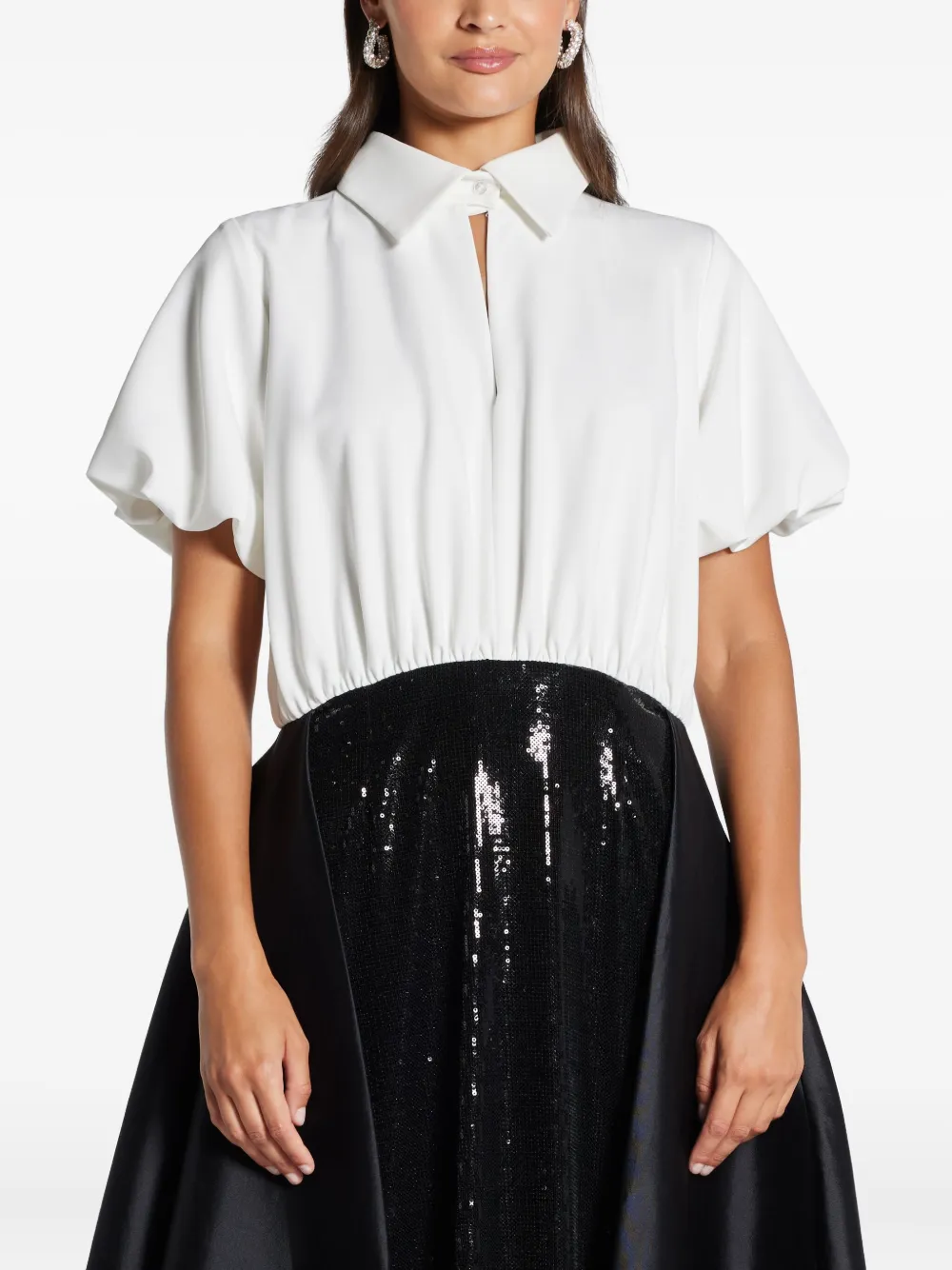 Greta Constantine Champneys maxi-jurk met pailletten Zwart