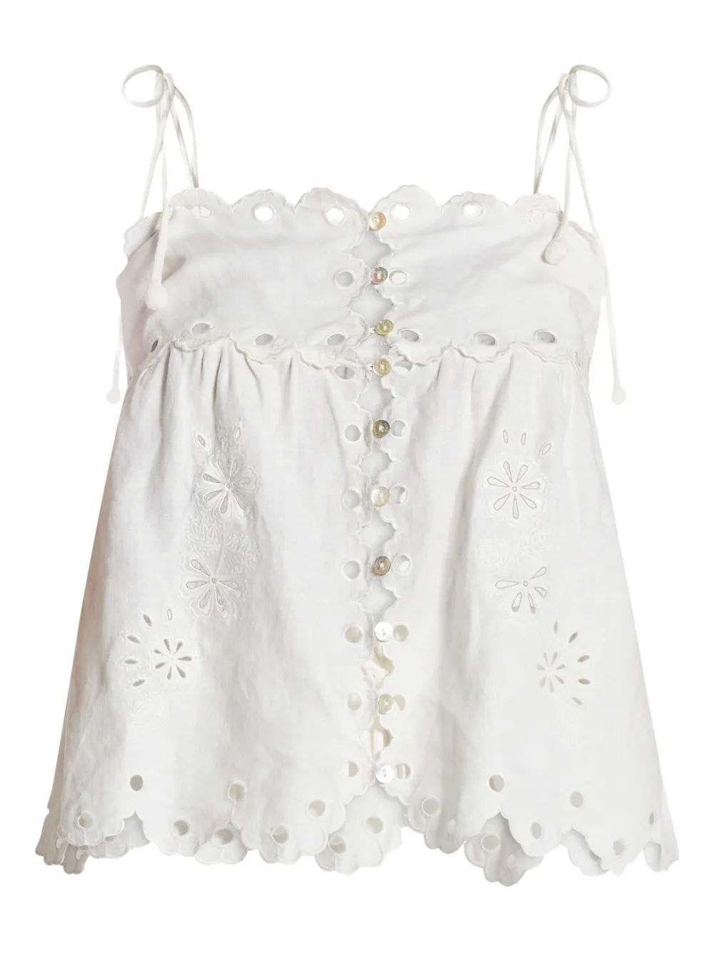 FARM Rio cut-out detail top | White | Image 1