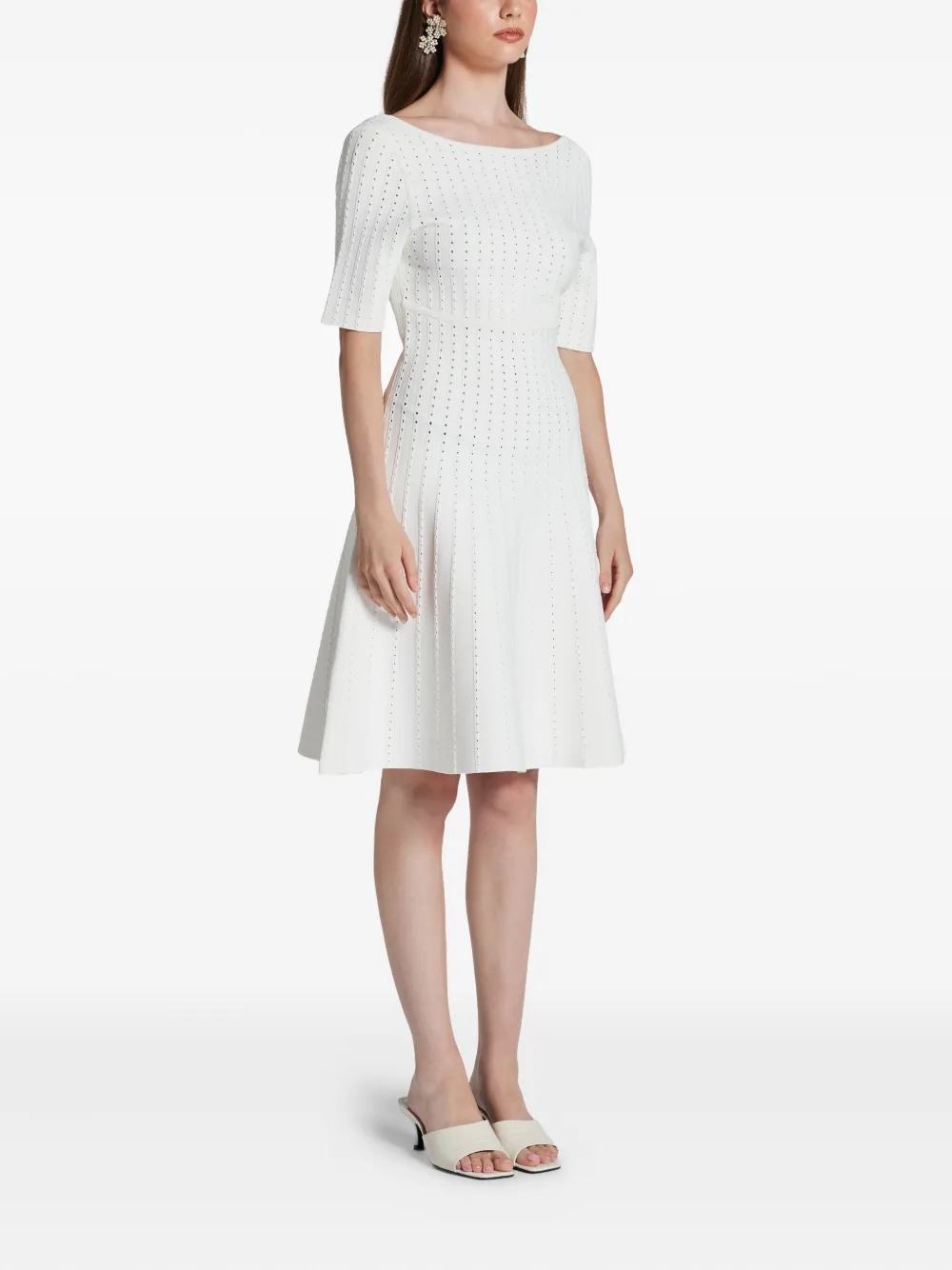 Hervé Léger Donna short-sleeved dress - Wit