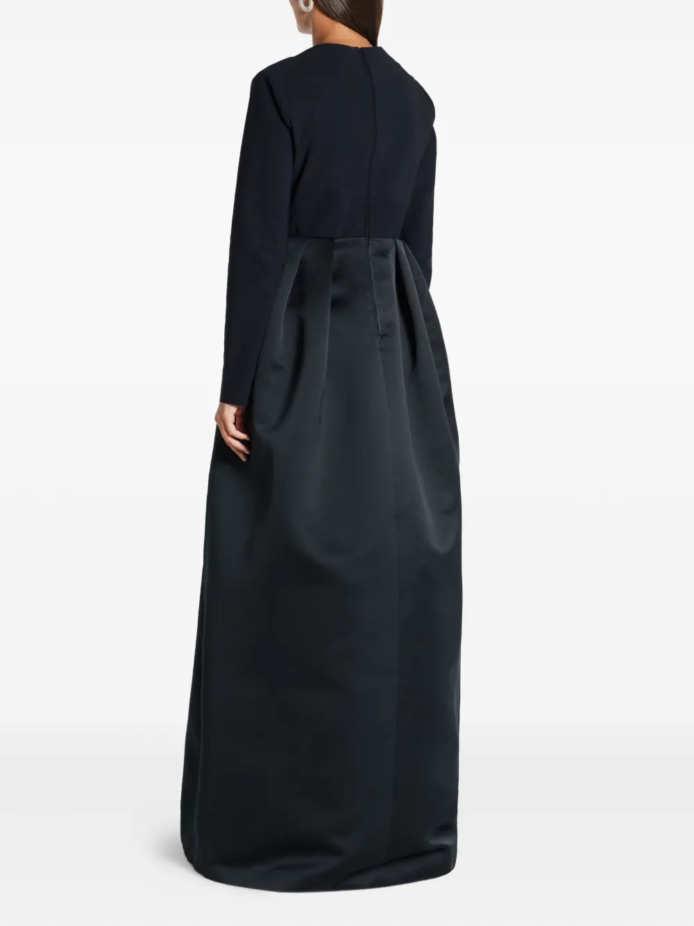 Greta Constantine Santi Long-sleeved Maxi Dress In Black