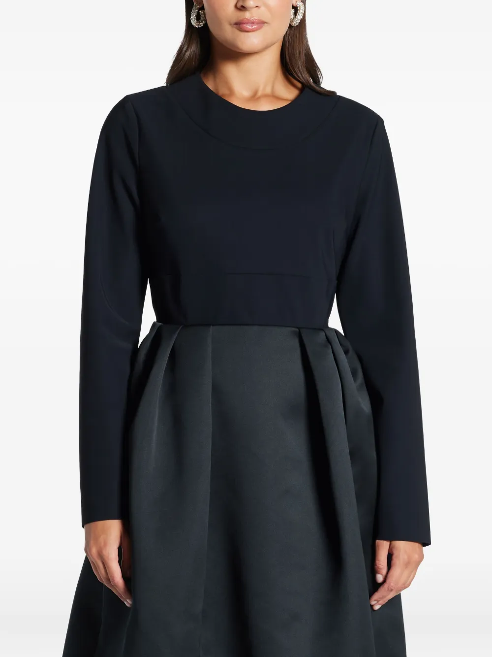 Greta Constantine Santi Long-sleeved Maxi Dress In Black