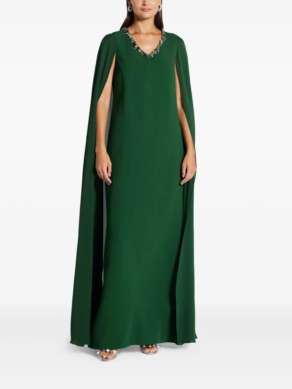 Dice Kayek embellished cape-detail gown | Evening Dresses | Image 2