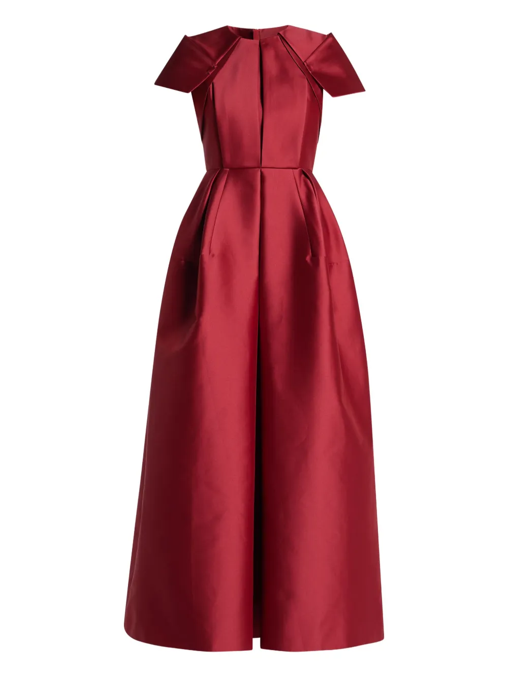 Dice Kayek vestido largo con pliegues en los hombros | rojo | Image 1