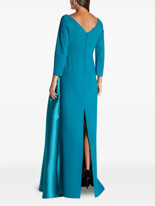 Greta Constantine Percier V-neck Gown | Blue | FARFETCH
