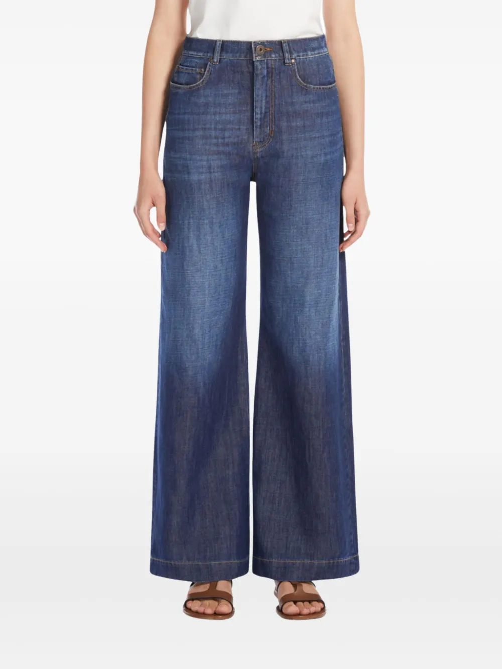Weekend Max Mara Jeans met wijde pijpen - Blauw