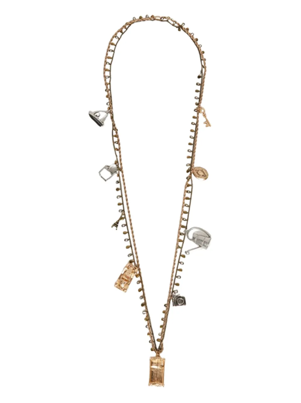 Weekend Max Mara Charm-embellished Layered Necklace In Gold