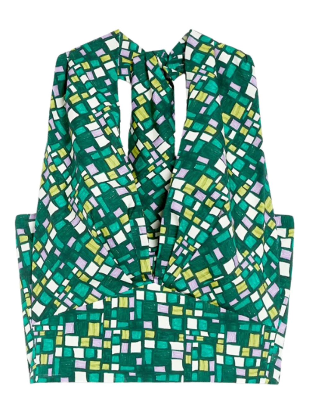 Weekend Max Mara Blouse met geometrische print en halternek Groen