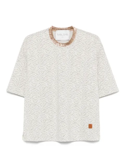 Forte Forte ocelot-print embellished t-shirt