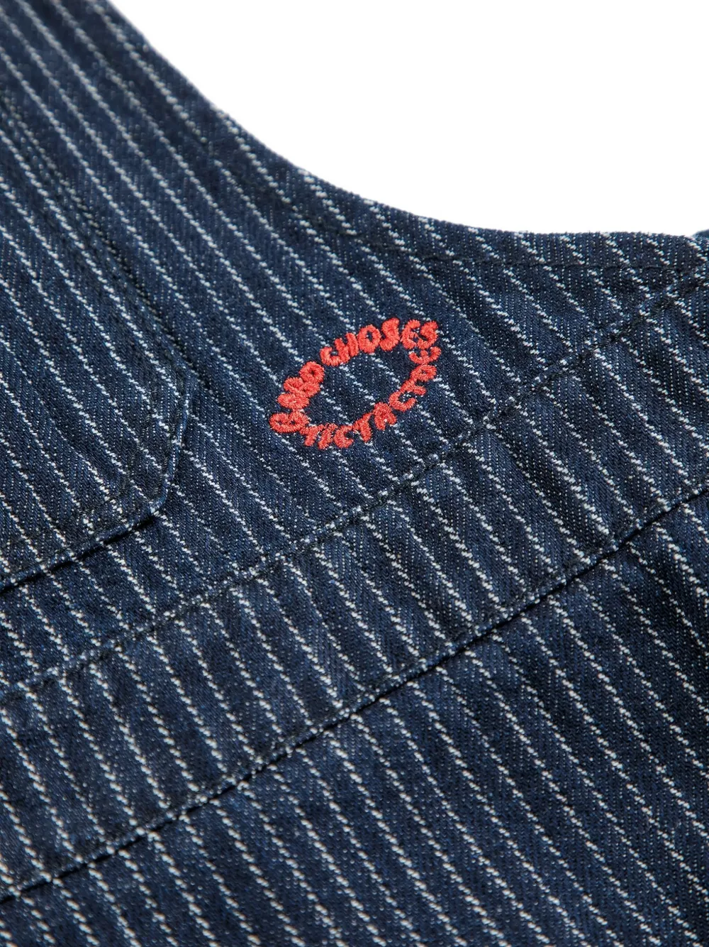Bobo Choses Tic Tac Toe Denim Dress In Blue