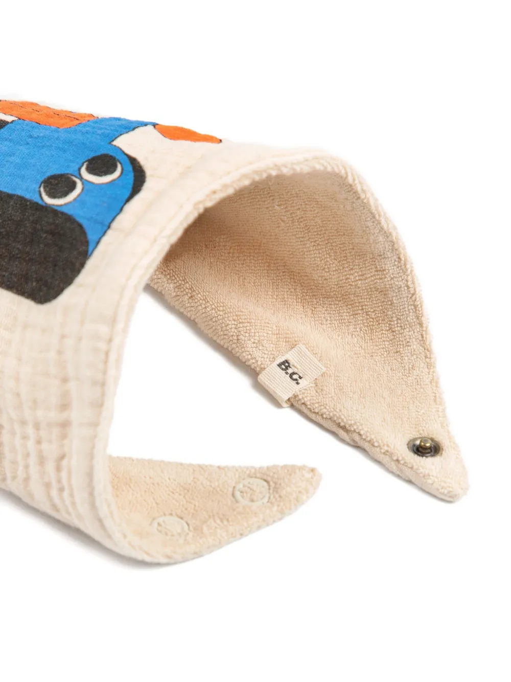 Bobo Choses Twee slabbetjes met hondenprint Beige