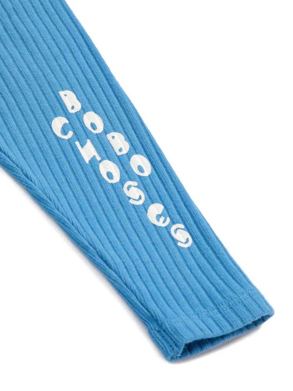 Bobo Choses Ribbed Logo-print Leggings In Blue