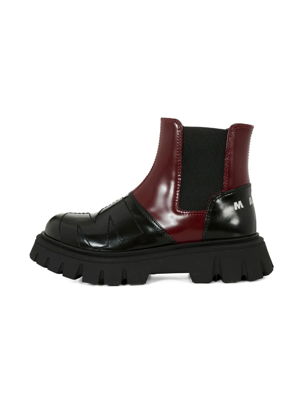 Marni Kids Laarzen met leren vlakken en rits Zwart