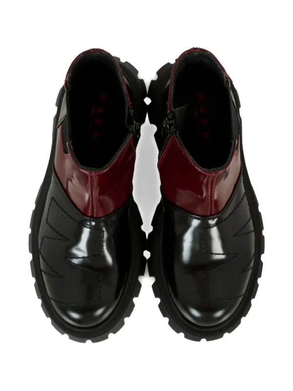 Marni Kids leather-panelled Zip Boots | Black | FARFETCH