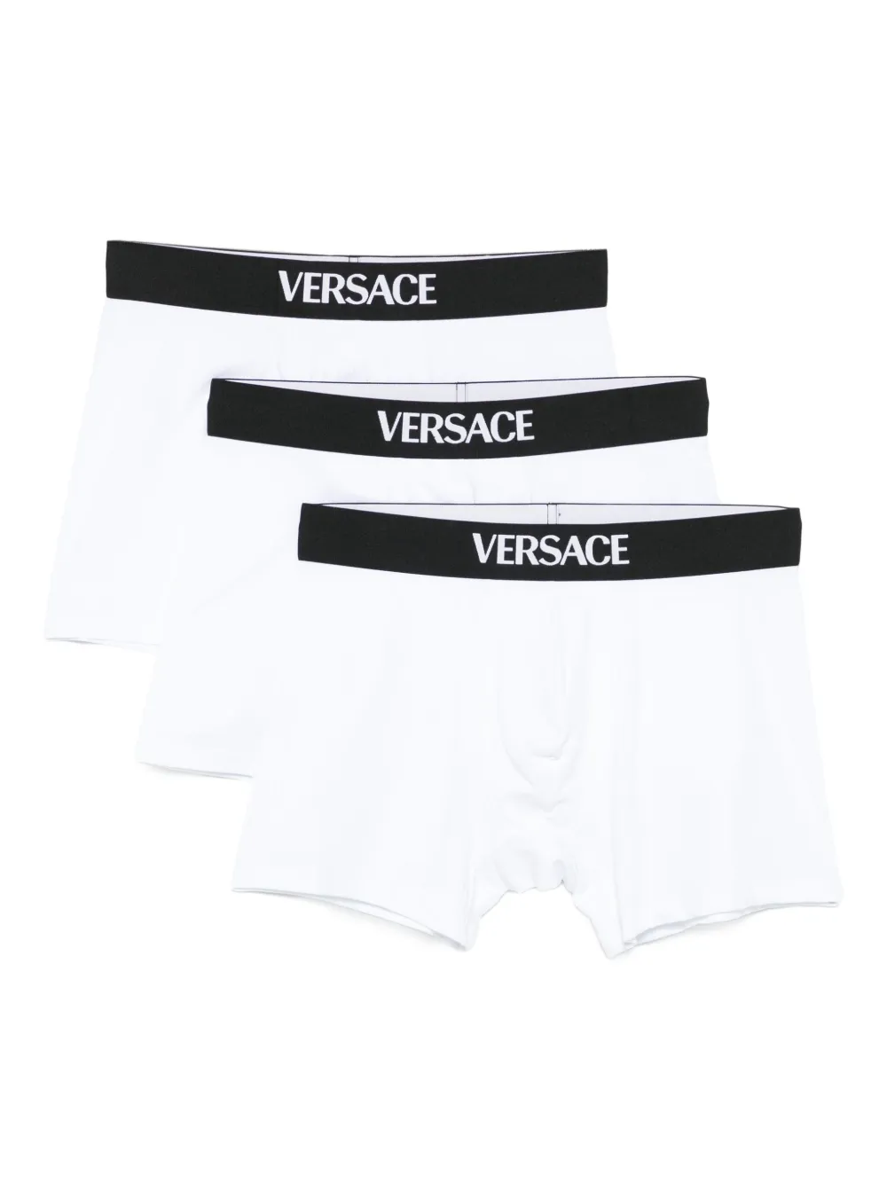 Versace logo-waistband boxers (pack of three) Wit