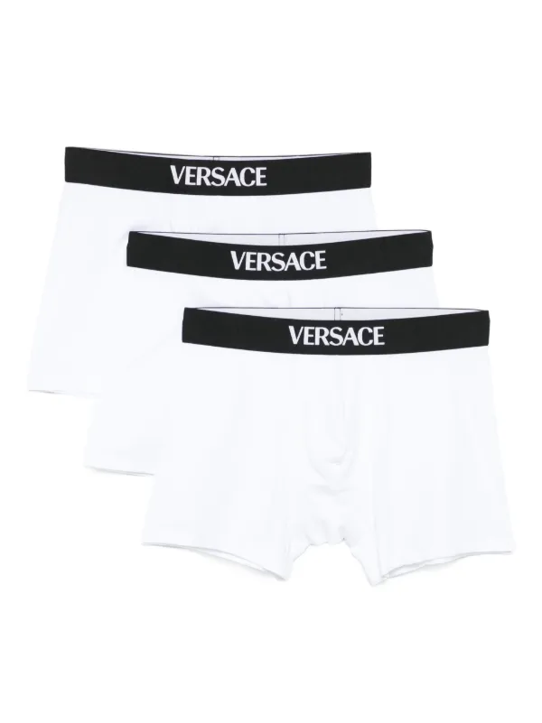 Versace ロゴ ボクサーパンツ セット | ホワイト | FARFETCH JP