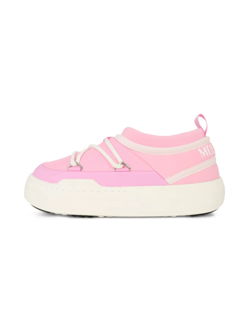 Moon Boot Kids Park Icon lace-up slip-on boots Pink
