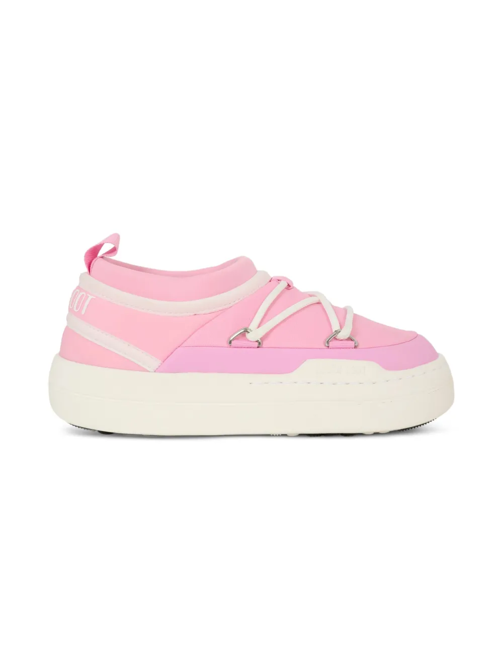 Moon Boot Kids Park Icon lace-up slip-on boots Pink