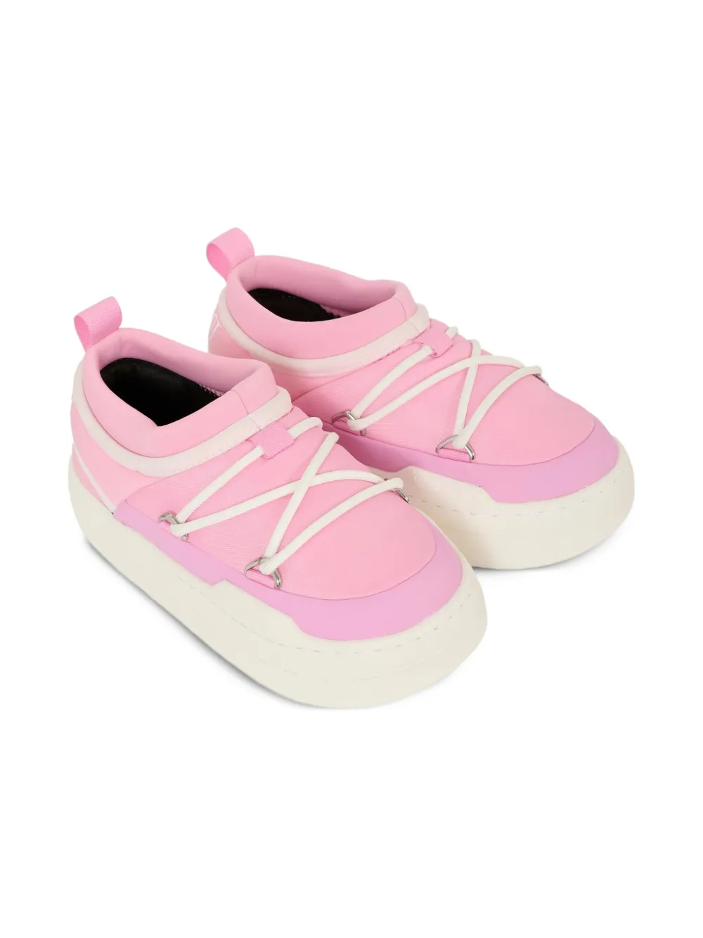 Moon Boot Kids Park Icon lace-up slip-on boots Pink