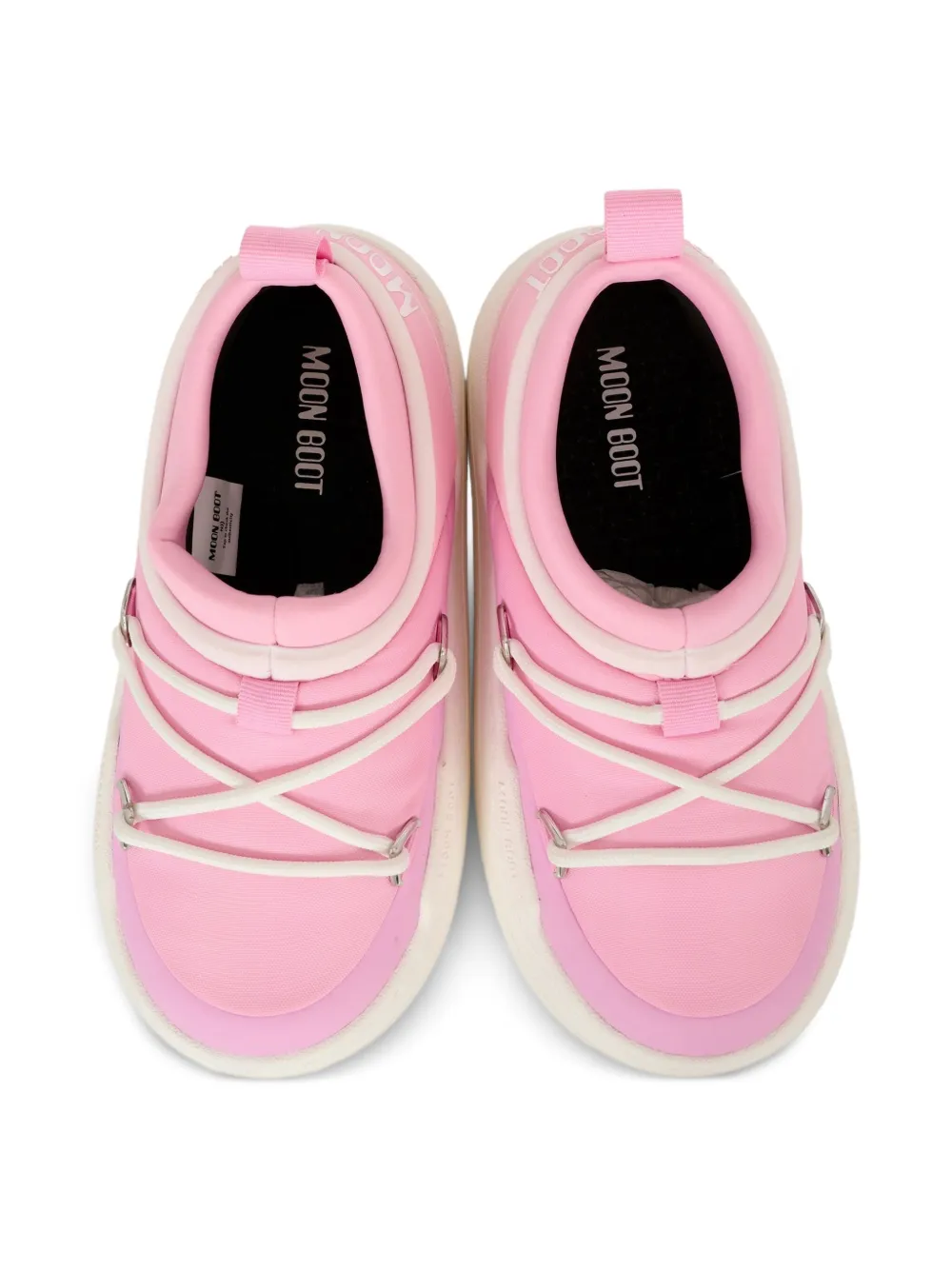 Moon Boot Kids Park Icon lace-up slip-on boots Pink
