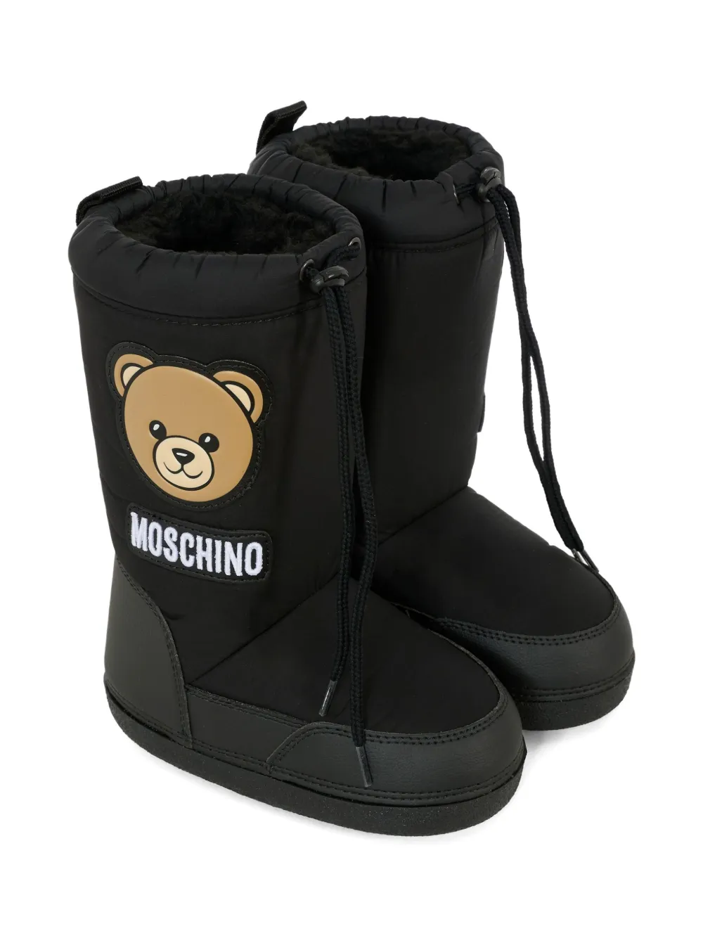 Moschino Kids teddy-motif snow boots Black