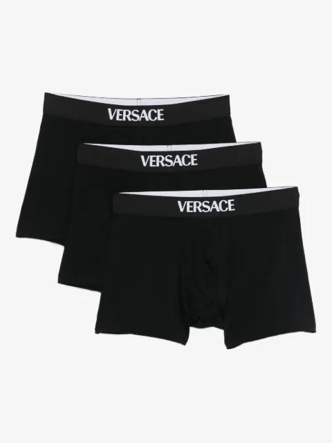 Versace cotton-jersey long trunks 3-pack