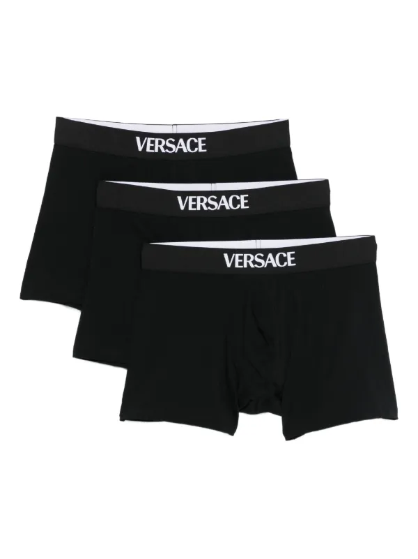VERSACE ボクサーパンツ/Black 2枚セット Amazon | 2 VERSACE ヴェルサーチ AU10181 A232741 ブラック