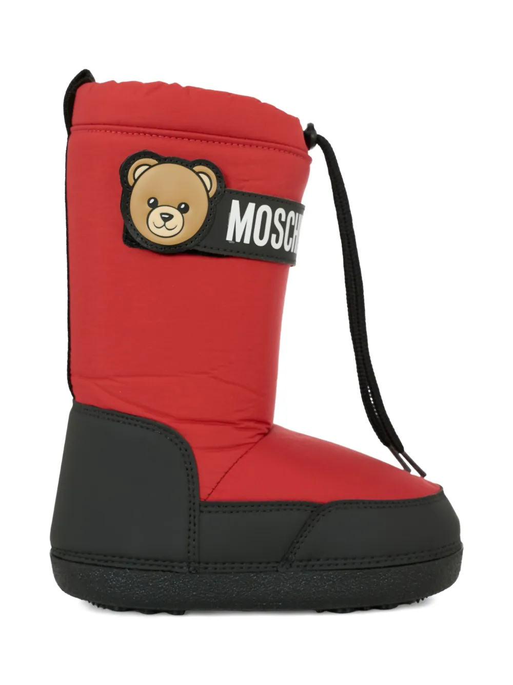 Moschino Kids teddy-motif snow boots Red