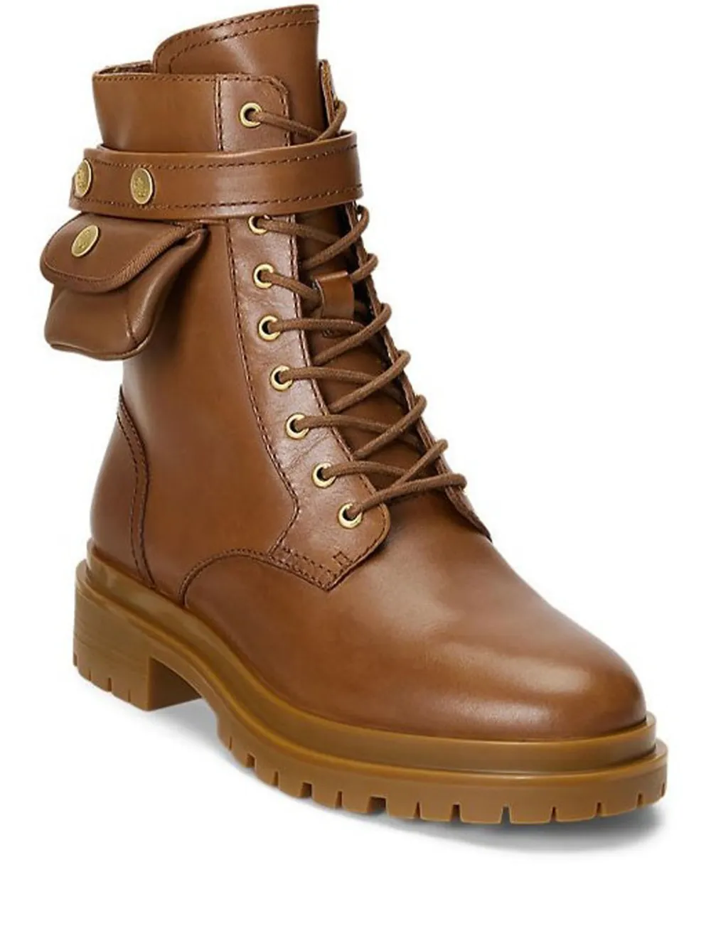 Lauren Ralph Lauren Cammie lace-up pocket boots Brown