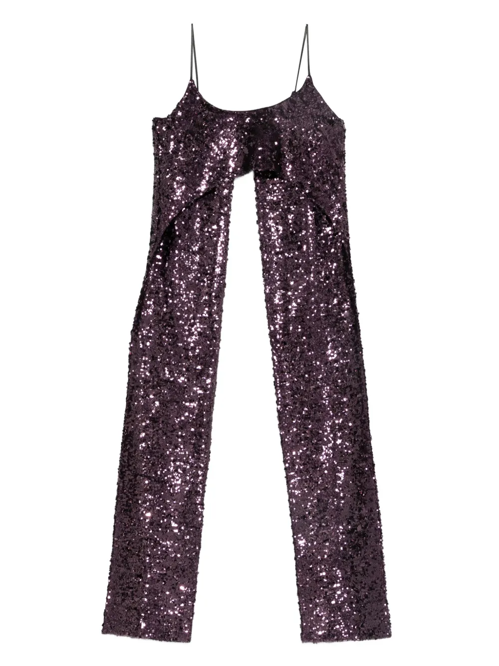 Rabanne sequinned sleeveless top | Purple | Image 1