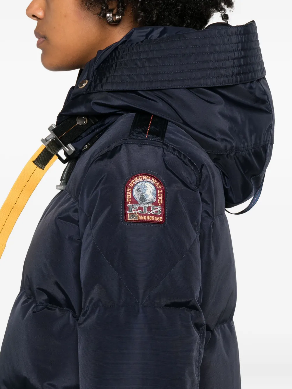 Parajumpers Long Bear gewatteerde jas met capuchon Blauw