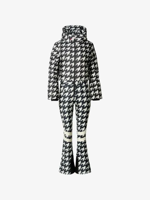 Perfect Moment houndstooth hooded ski suit