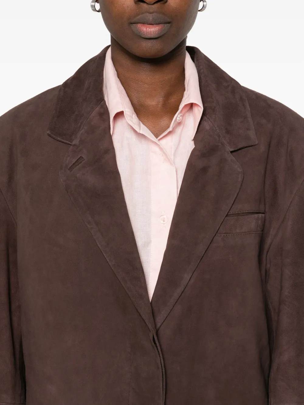 REMAIN Blazer met enkele rij knopen Bruin
