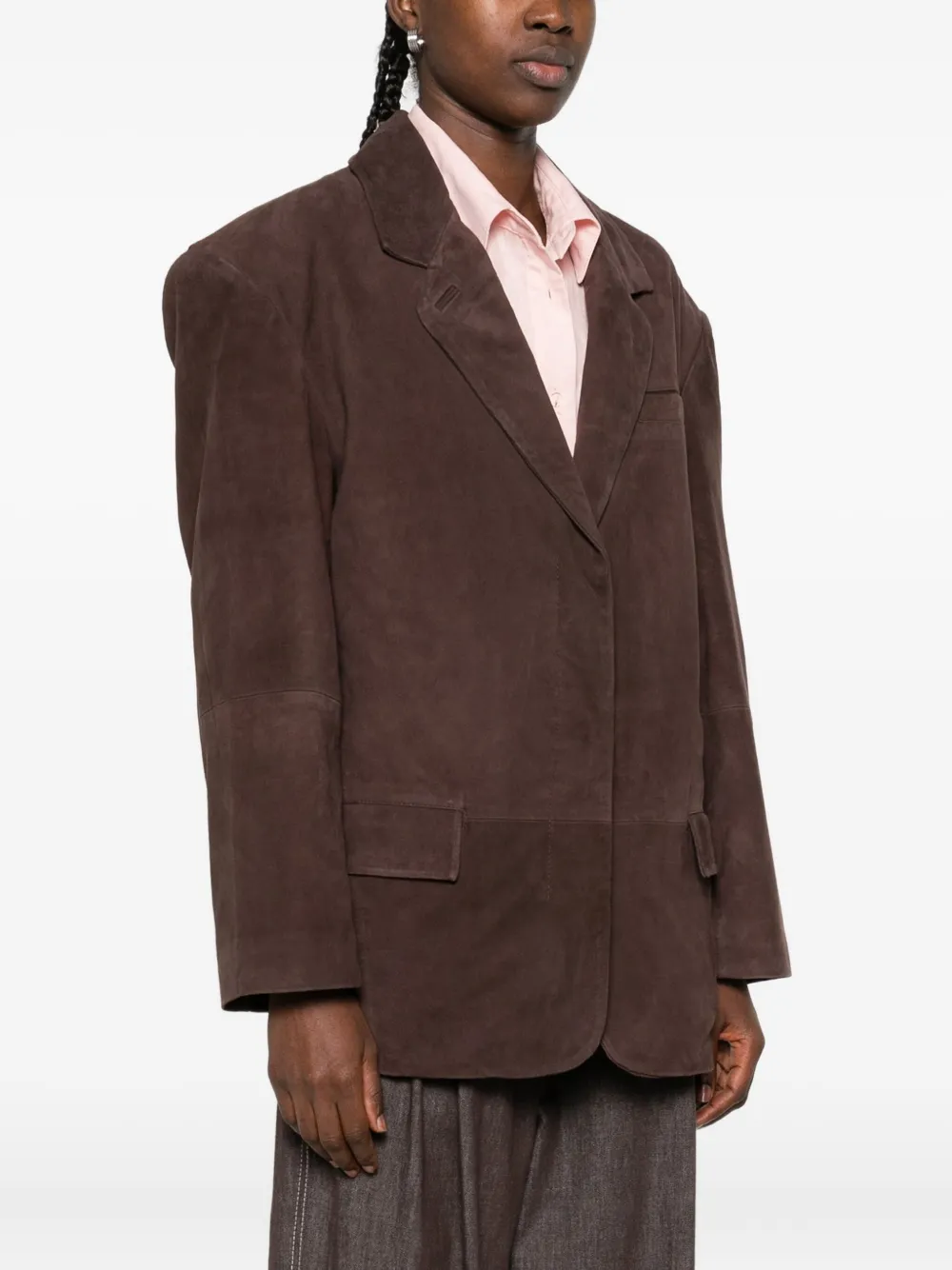 REMAIN Blazer met enkele rij knopen Bruin