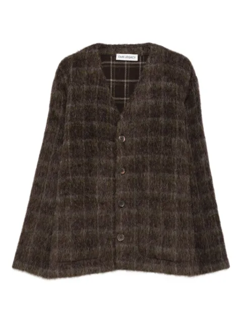OUR LEGACY checked-pattern cardigan