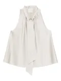 Forte Forte bow-tie satin top - Neutrals