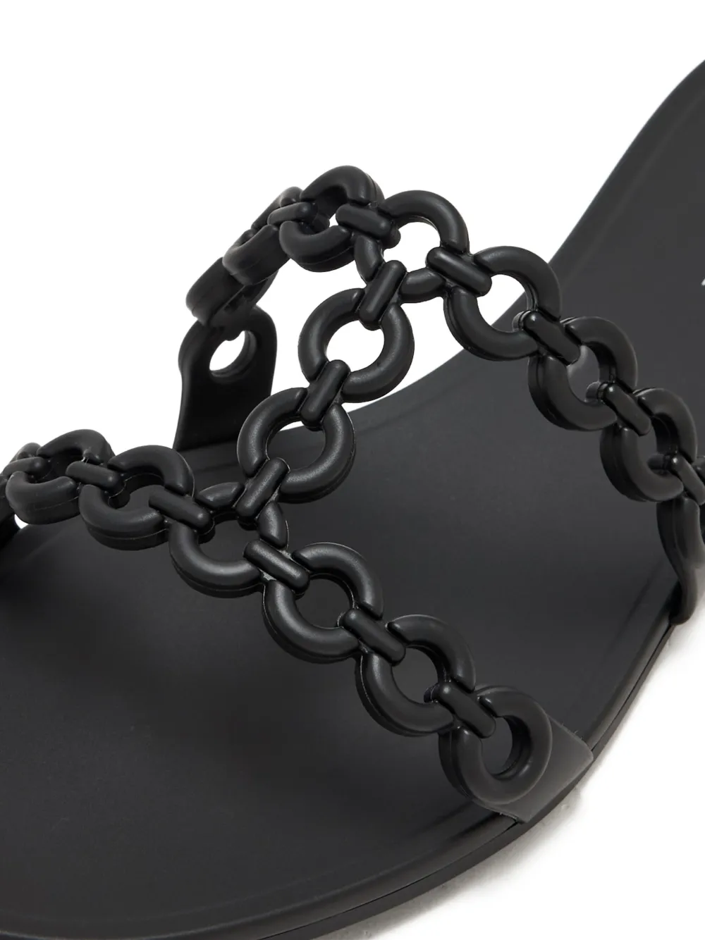 Aquazzura Infinity Chain flat sandals Black