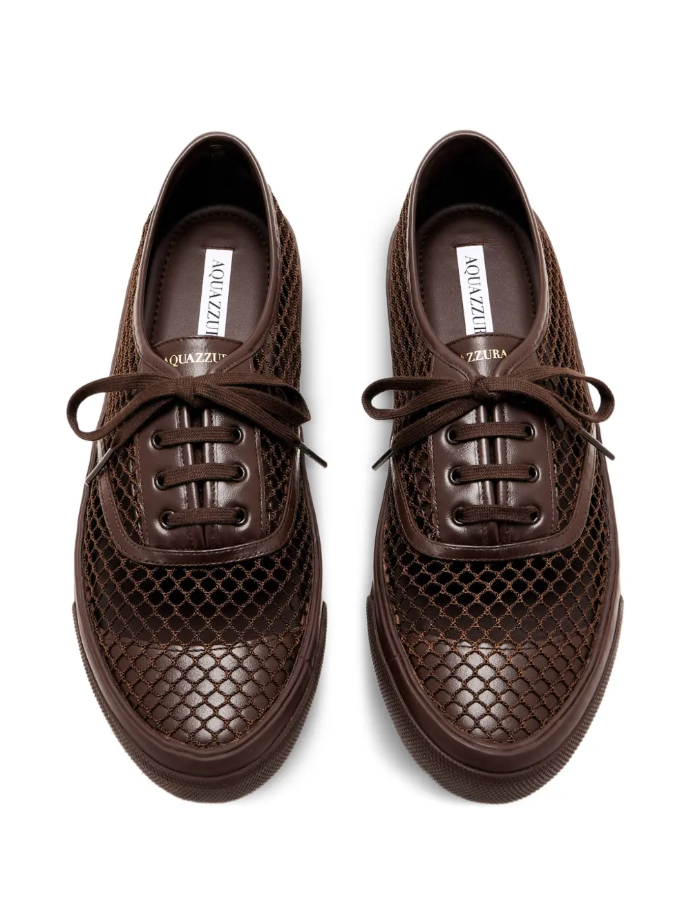 Aquazzura mesh-panel sneakers Brown