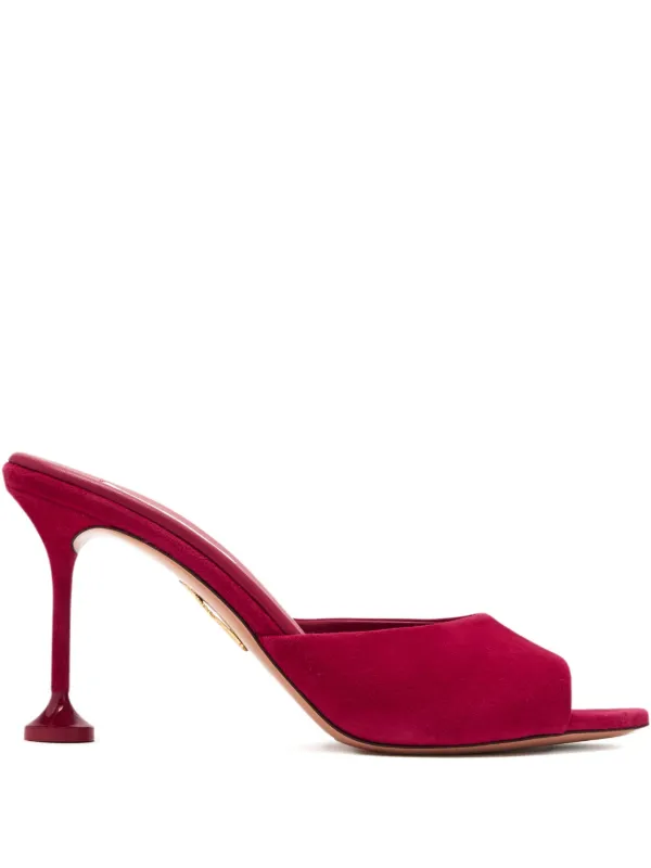 Aquazzura 85mm Bisous open-toe Stiletto Sandals Red Farfetch