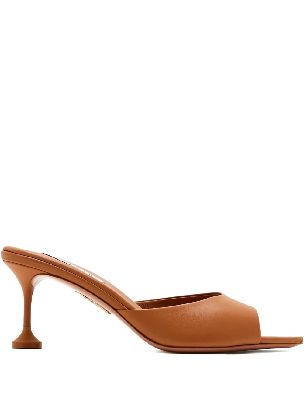 Aquazzura 65mm Bisous pointed-toe stiletto mules Brown