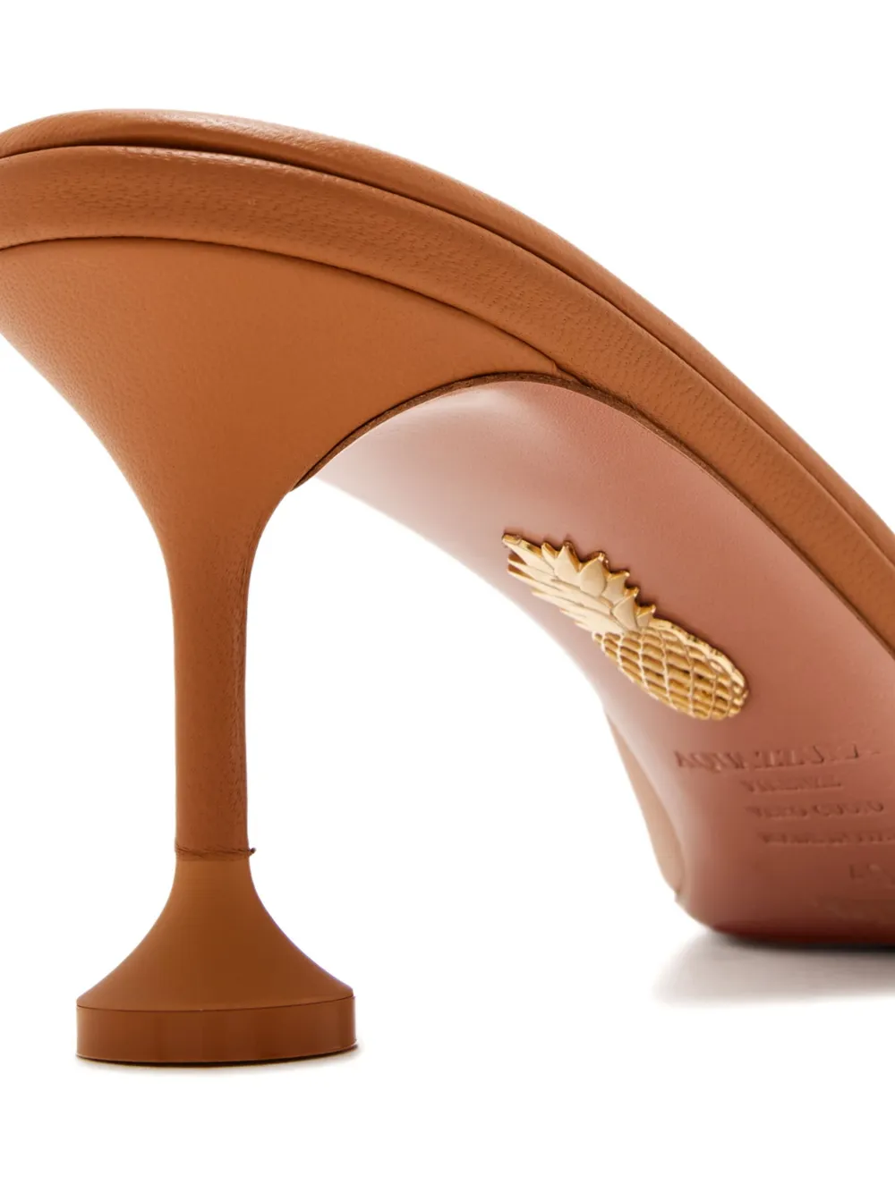 Aquazzura 65mm Bisous pointed-toe stiletto mules Brown