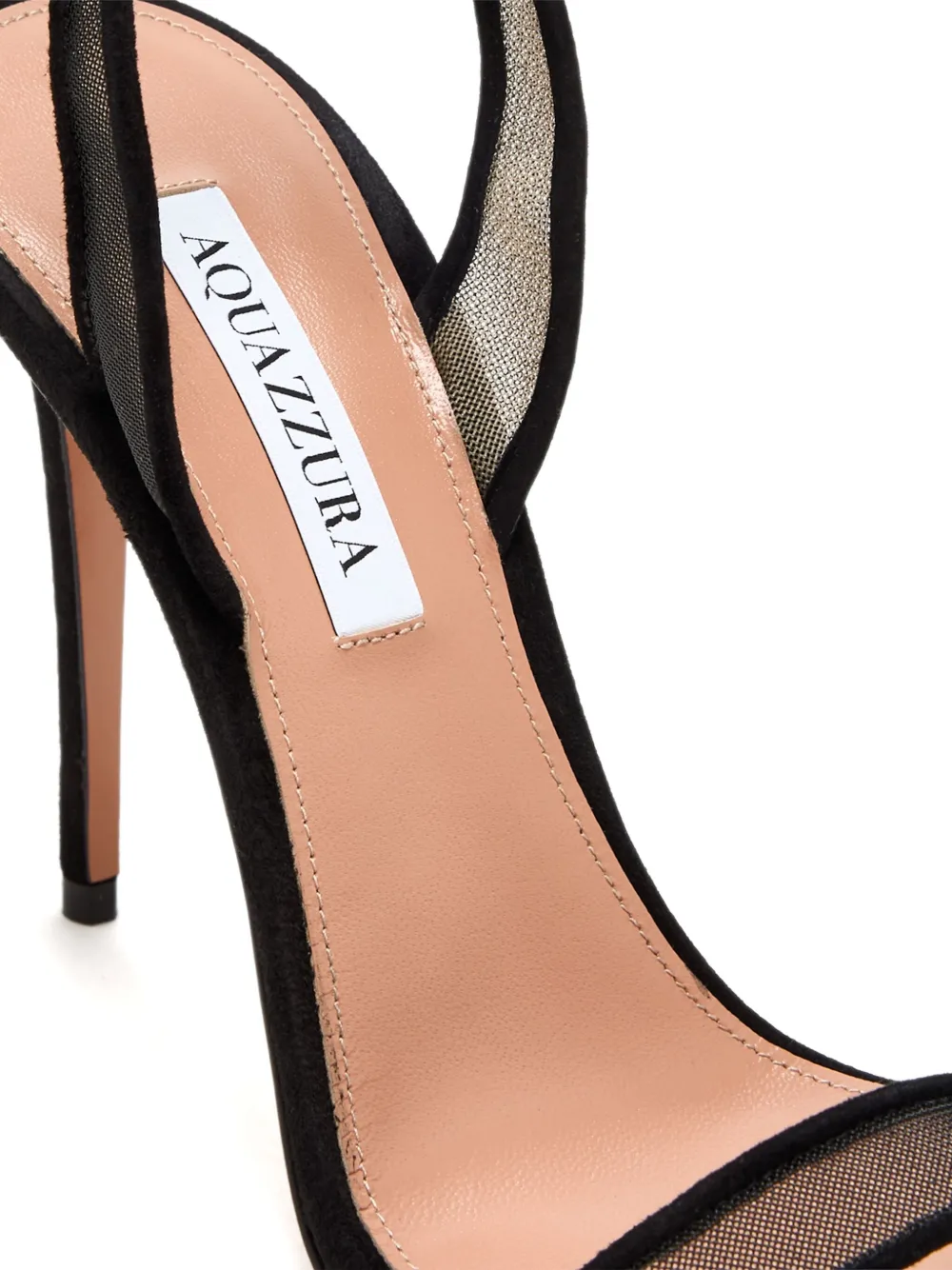 Aquazzura 105mm So Nude slingback mesh sandals Black