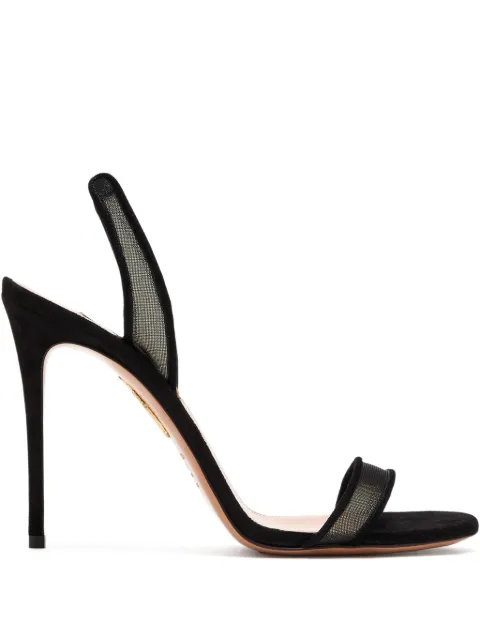 Aquazzura 105mm So Nude slingback mesh sandals