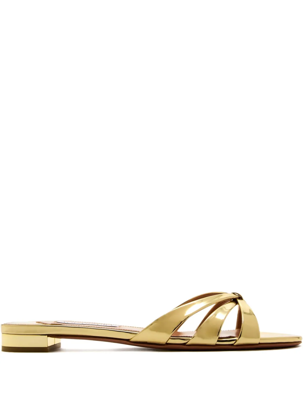 Aquazzura Tati metallic leather sandals | أصفر | Image 1