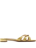 Aquazzura Tati metallic leather sandals - Yellow