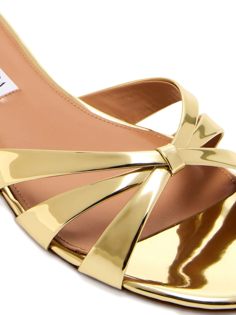 Aquazzura Tati metallic leather sandals Yellow